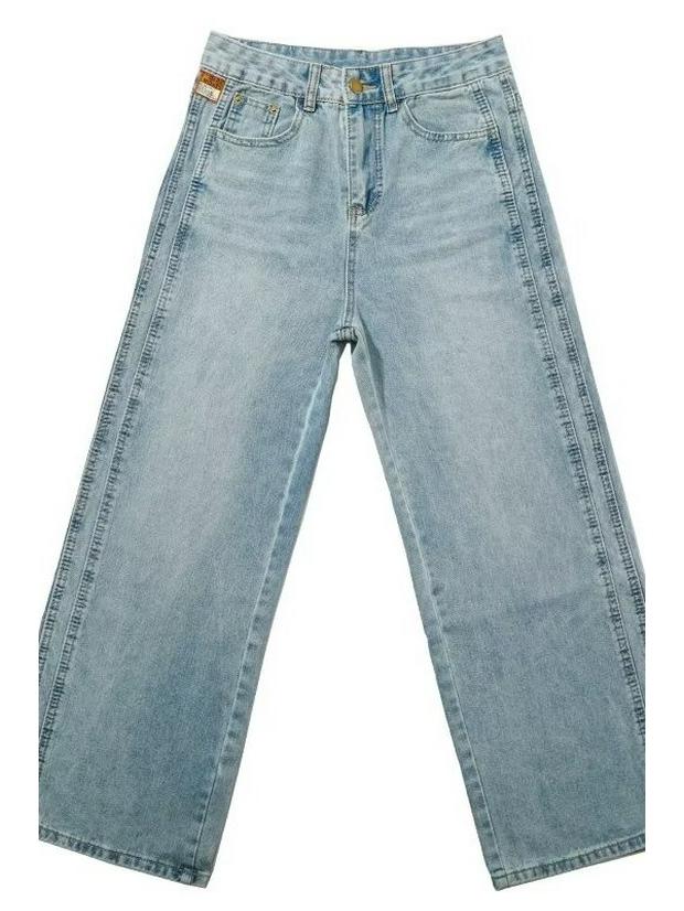 Světle modré džíny s vysokým pasem a širokými nohavicemi - Dámský design s rovnou nohavicí po zem 2025