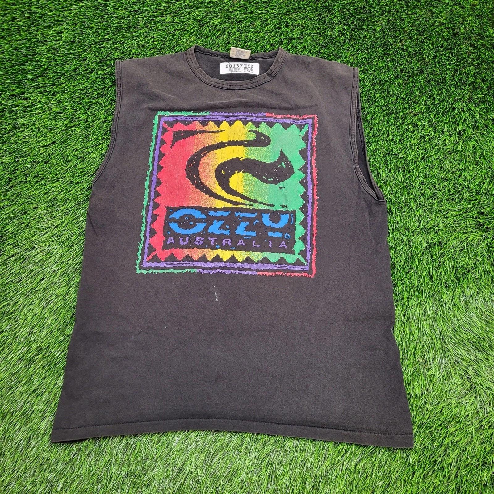 

Винтажная футболка OZZY Australia для серфинга 90-х M/L 21x27 Выцветшая черная L