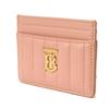 Used 11033 Laura Quilted TB Card Holder 8062371 7946 Stitched Pastel Pink Logo Dusky Pink Excellent Condition Ladies