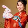 Paper Chinese Rabbit Lantern Cartoon Handmade Handheld Rabbit Lantern Glowing DIY Material Package Mid-Autumn Festival Lantern