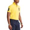 Polo Ralph Lauren Logo Haftowane Pionowe Guziki Slim Fit Krótki Rękaw Koszulka Polo Męska Koszulki Polo Żółty MNPOKNI1N820590-730