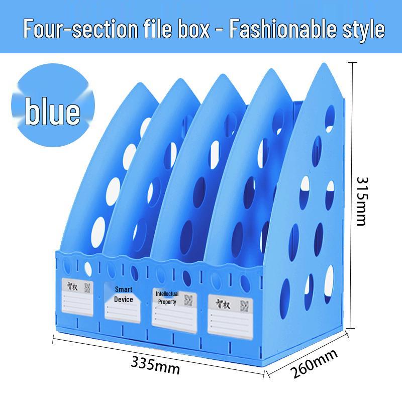 Four-Tier Desktop File Organizer with Storage Trays for Office Supplies