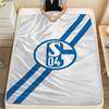 1ks Flísová deka s potiskem FC Schalke 04, Vysoká kvalita, Pohodlná pro všechna roční období, Domácí dekorace, Teplo a pohodlí, Perfektní pro vánoční dárky50