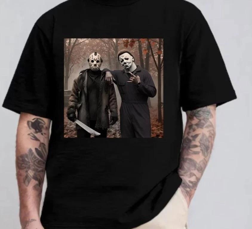 

Jason Voorhes Michael Myers Shirt, Friday the 13th, Jason and Michael Shirt 3XL