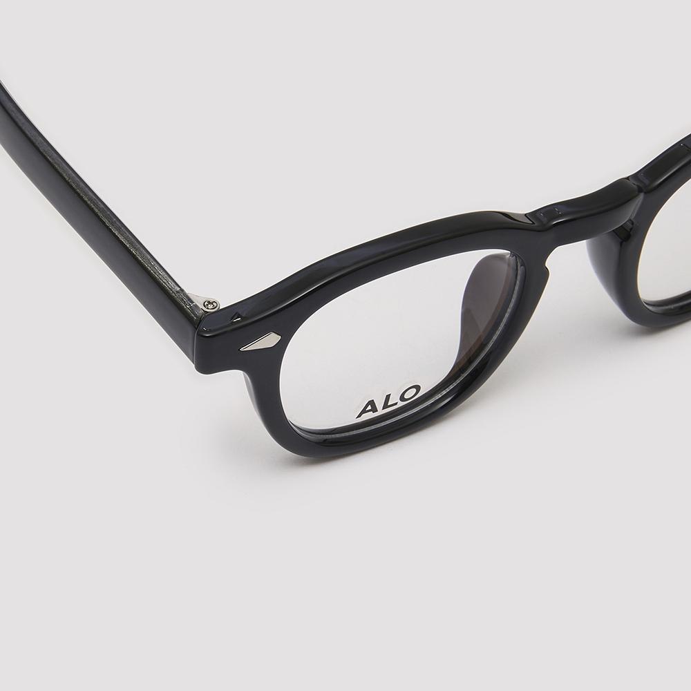 Alloaiweeo [Essential] Al5501 0909G Arnel Frame Black Eyeglass Frame Blue Light Blocking Lens Selection
