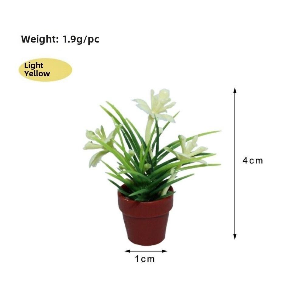 3pcs 1:12 Dollhouse Miniature Green Plant Mini Garden Home Model  Doll House Accessories