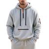 Men's Autumn/Winter Hooded Pullover Sweatshirt with Pockets and Thickened Velvet, Casual Sportswear