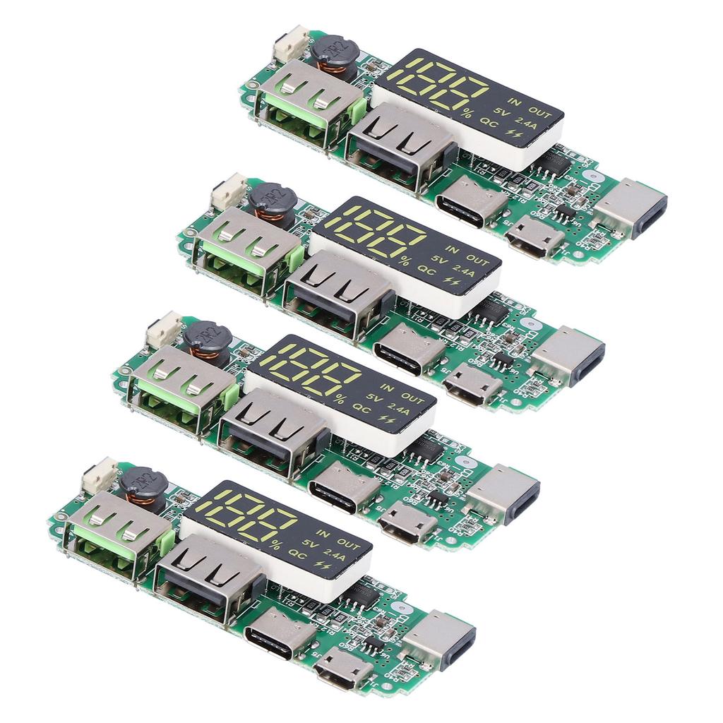 4 Peças Placa de Carregamento de Energia Móvel Módulo USB Duplo 5V 2.4A com Proteção contra Sobrecarga