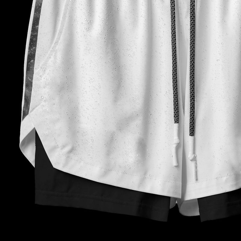 Running Exercise Shorts Men's Fashion Summer Muscle Sports Brother Fitness Double-Layer Pants Quick-Drying Breathable Knee Length Pants