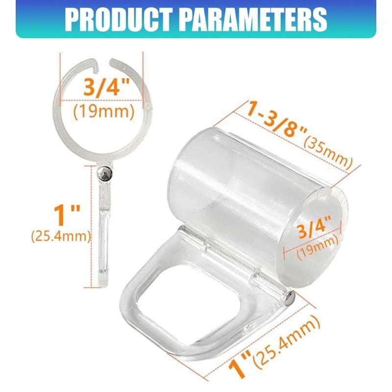 10 Piece Plastic Window Treatments Roller Blinds Mounting Clips Quick Setups Cordless Shade Pull Handles Replacement