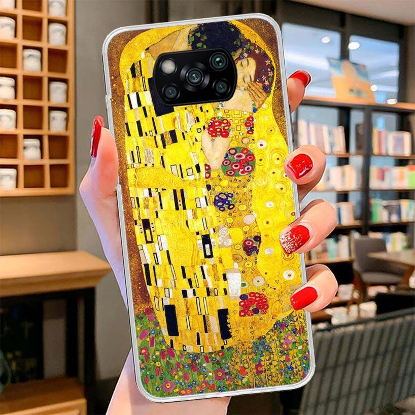 Kiss by Gustav Klimt Desig Cover Phone Case For Xiaomi Poco F7 Ultra X7 X6 X5 Pro M7 Redmi 15C 15 13C 13 12C 12 10C 10 9A 9C 9T