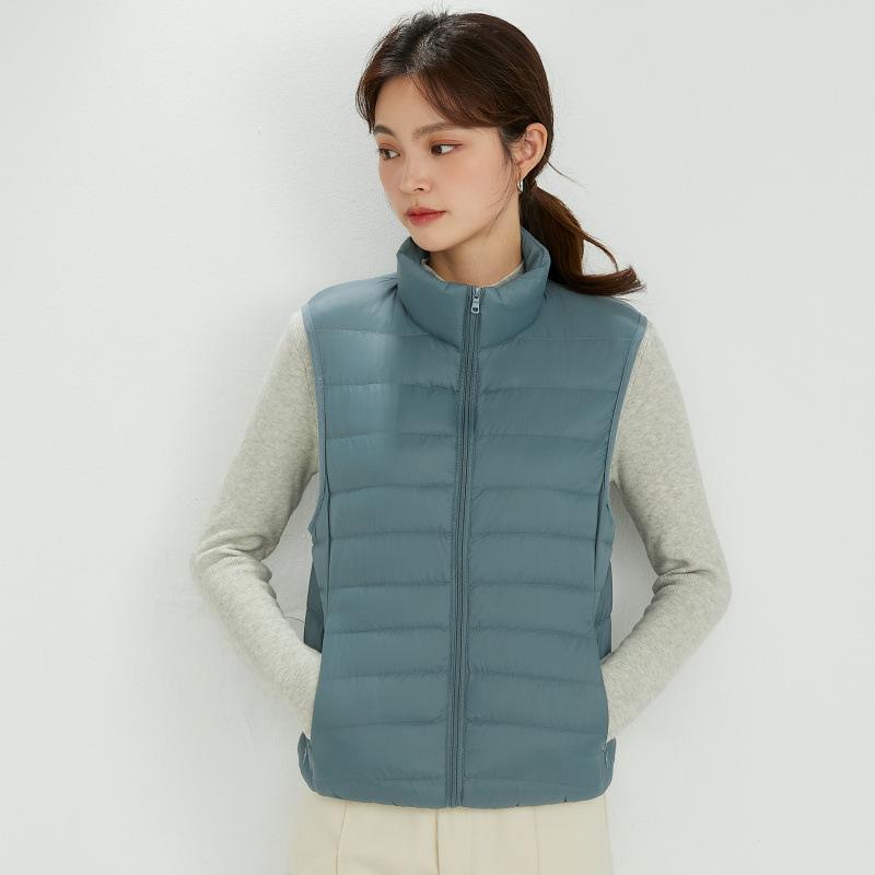 Autumn and Winter Light Down Vest Stand-up Collar Vest Short Vest Down Jacket Women's Vest Vest Vest Vest