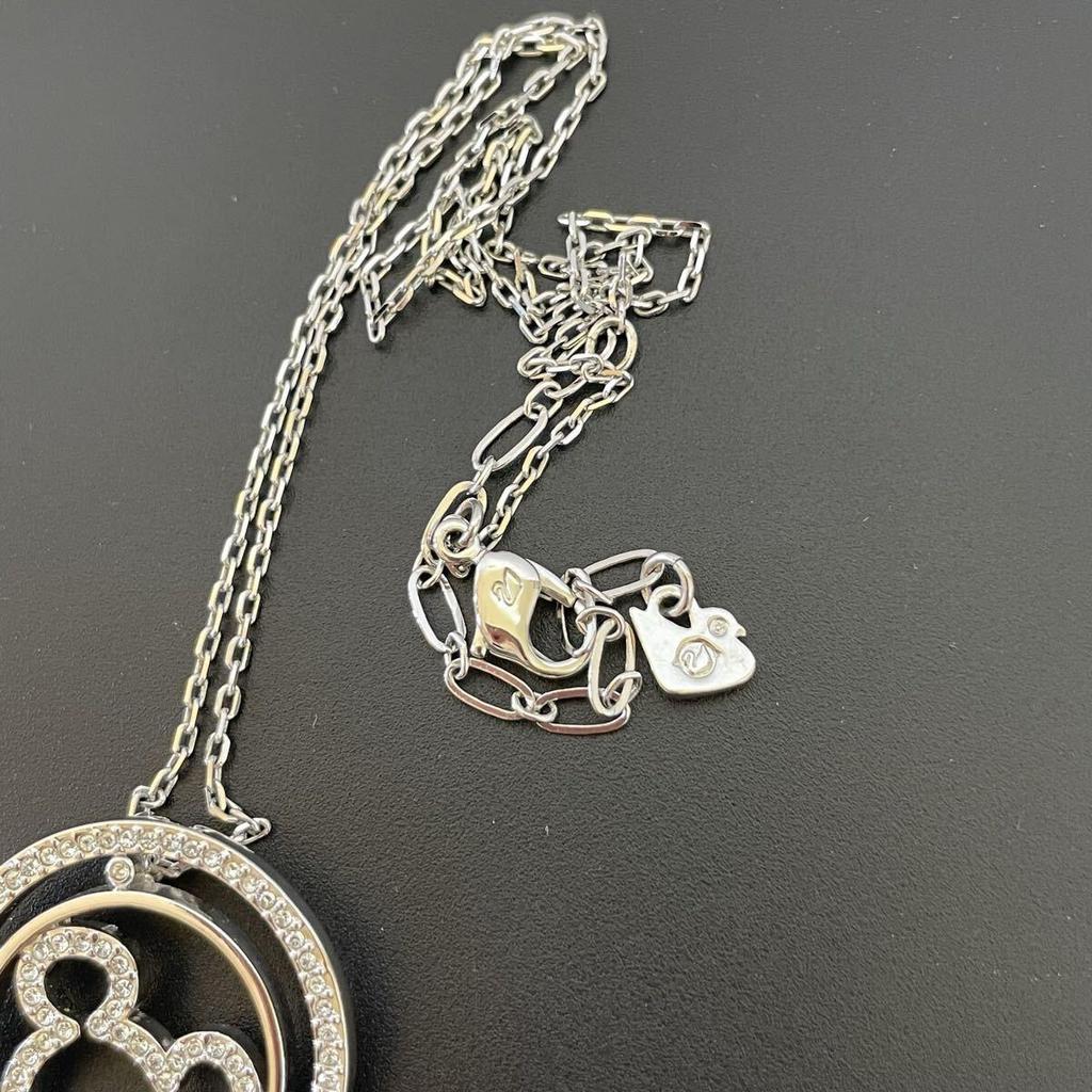 Used SWAROVSKI Swarovski Accessories, Beautiful, Genuine, Silver Necklace, Mickey Disney Collaboration