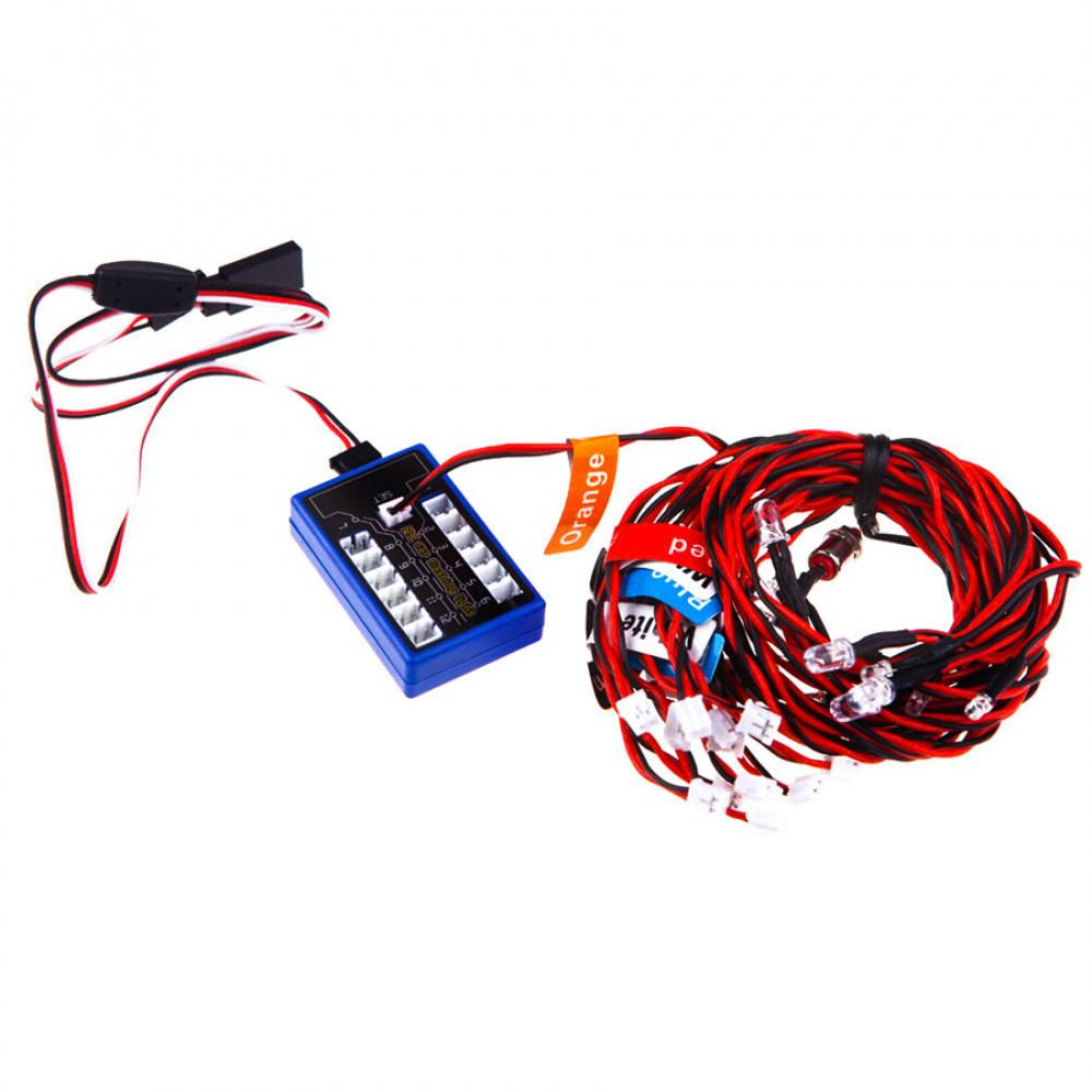 12LED Lighting Kit Simulation Flash Light Steering Brake for RC Car 1/10 1/8 HSP