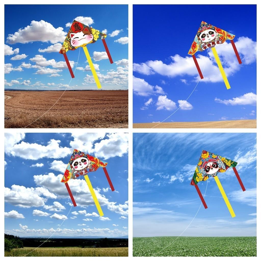 Nádherné strojově vyráběné draky s motivem pandy v různých velikostech, vhodné pro různé příležitosti