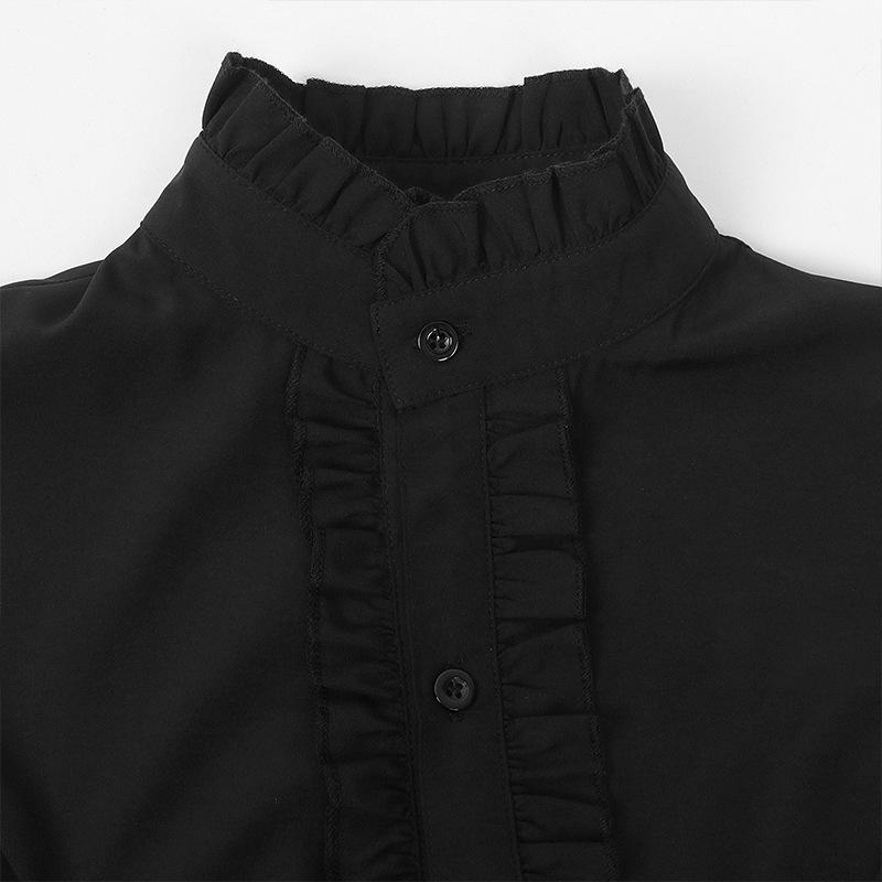 2023 Women's European & American Steampunk Victorian Pleated Shirt