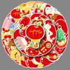 50 Cartoon Apple Doodle Stickers Cute Creative Hand-painted Decorative Mobile Phone Water Cup Gulle Hand Account Stickers