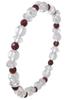[Shinjuku Gin No Kura] Garnet Bracelet, 4mm, 16.5cm, Small Cut Quartz, Women's Size Small, January Birthstone, Natural Stone, Power Stone, Slim Fit