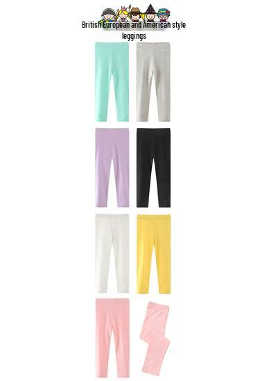European & American Girls' Plain Color Leggings