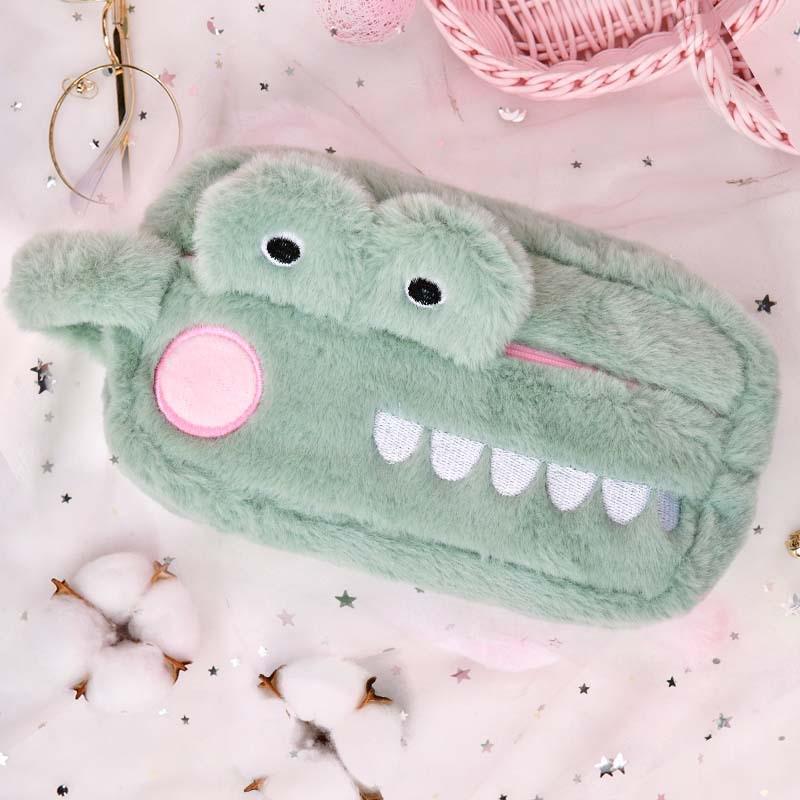 Japanese Style Plush Pencil Case: Cute, Large Capacity, Trendy Ins Stationery Bag for Students
