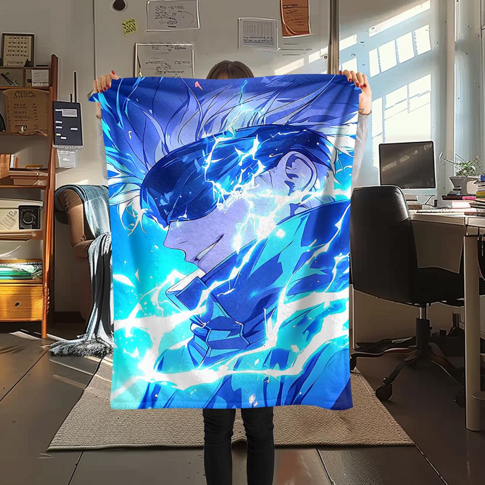 Jujutsu Kaisen Print Flannel Blanket,High quality Comfortable for All Seasons,Home Decor,Warmth and Comfort,Perfect for Christmas Gifts
