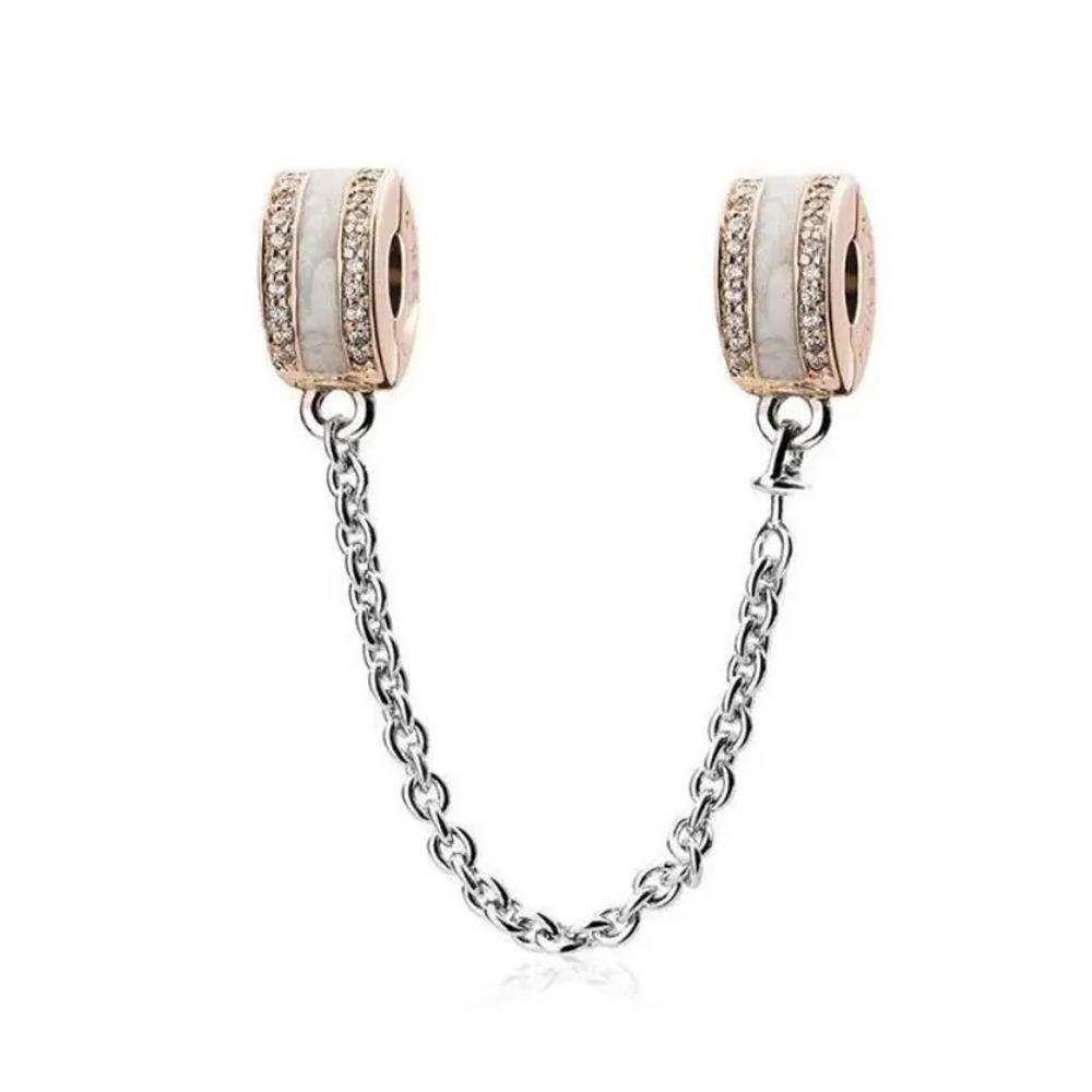 925 Silver Star Moon Crown Pendant DIY Bracelet Spacer Bead Women Jewelry Safety Chain New