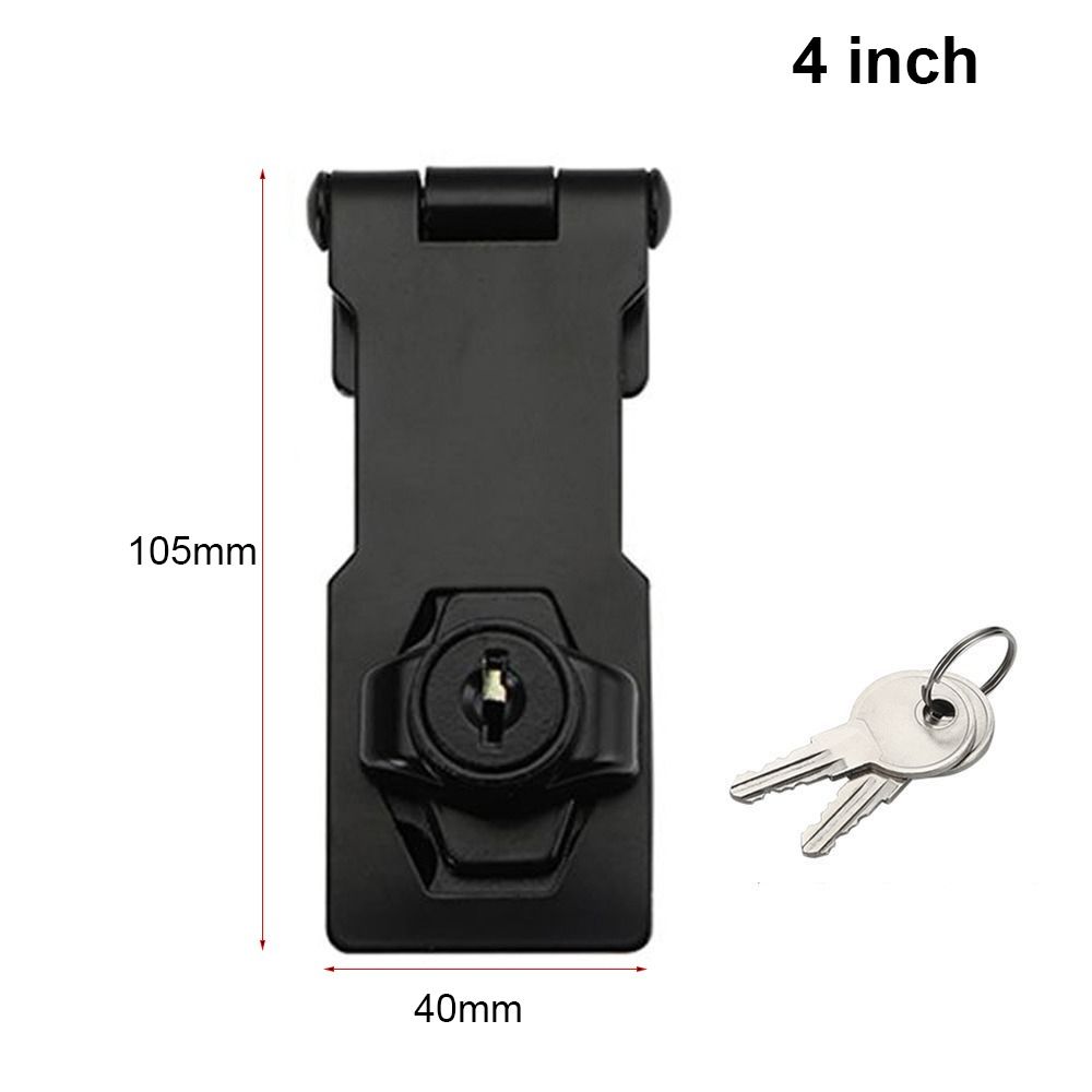 Buckle Burglarproof Cupboard Zinc Alloy Drawer Cabinet Door Lock Keyed Hasp Lock