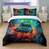Juego de Funda Nórdica Estampado Monster Energy 3 Piezas 1 Funda Nórdica y 2 Fundas de Almohada Ropa de Cama Suave Para Dormitorio del Hogar