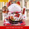 Ceramic Waving Fortune Cat Figurine for Home or Shop Decor