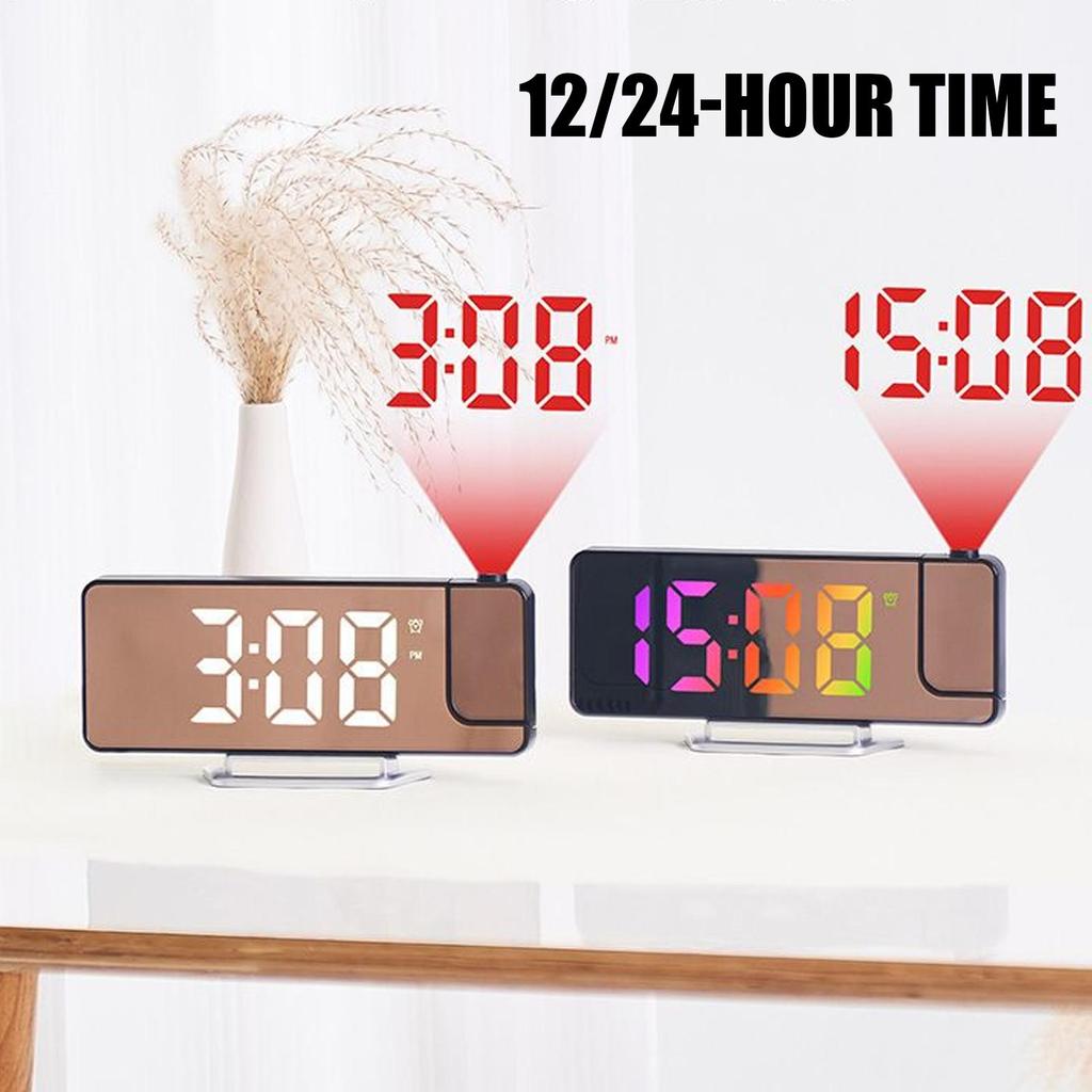 Multifunctional Digital Alarm Projection Alarm Clock Luminous Clock LED Display Bedside Desktop Clock Projector For Home Dorm