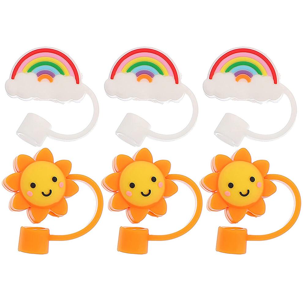 6pcs Straw Dust Plug Portable Child Straw Hat Cover