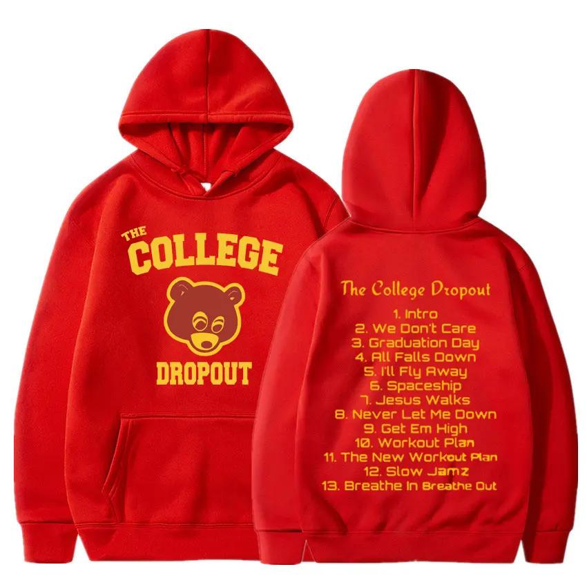 Kanye West male and female rapper hooded sweatshirt, oversized men s streetwear, music album, retro hip-hop style S