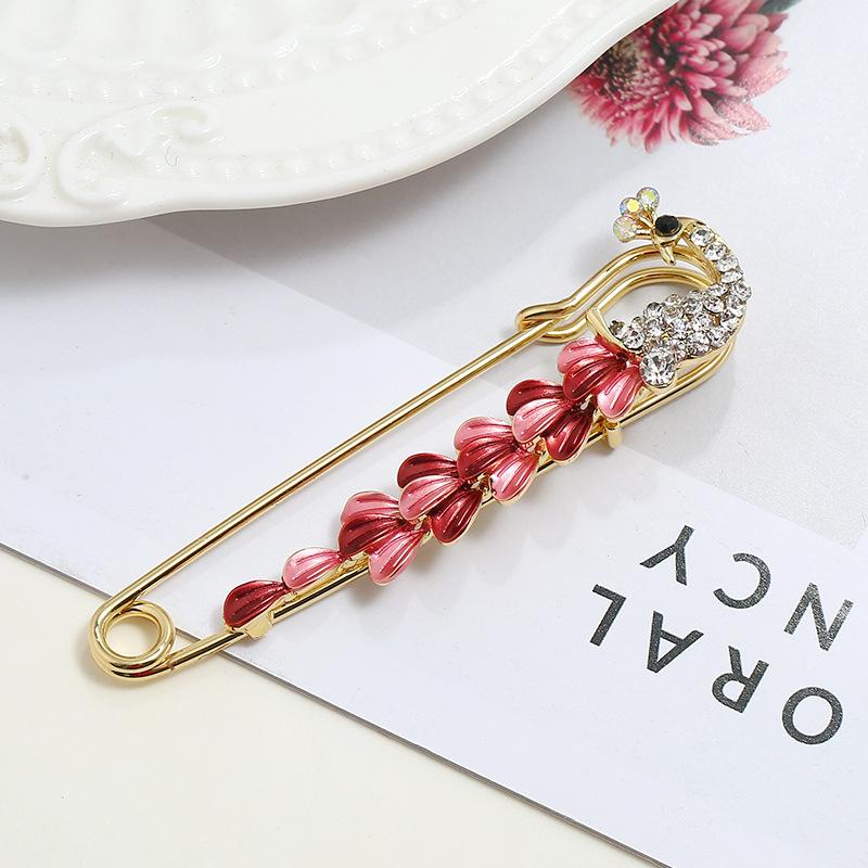 Oil silk scarf buckle brooch women's fixed clothes cardigan pin tulip flower temperament versatile accessories