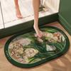 Oil Painting Luxury Soft Technology Velvet Mat Bathroom Moisture-wicking Easy Dry Non-slip Mat Bathroom Door Mat