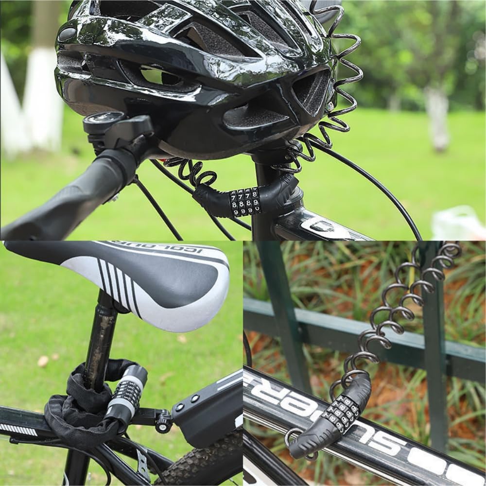 Bicycle Key, Bike Lock, Dial Lock, Wire Lock, Length 120/150cm,
