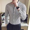 Neu Langarm Gestreiften Shirts Für Männer Business Casual Formale Bluse