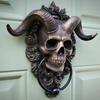 Satan Sheep Head Door Hanging Decorative Items Home Devil Sheep Head Statue Door Knocker Courtyard Large Devil Hanging Item