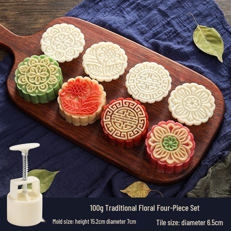 Forma do wytłaczania księżycowych ciastek typu Snow Skin i ciastek z fasoli mung, ręcznie tłoczona