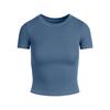 Cotton Rib T-Shirt Solid Color Versatile Simple Slim Fit Round Neck Short Sleeve Women Tops AP-TSH-0815-HRB