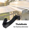 4 Pack Awning Hooks For Thule Fiamma Omnistor Durable Plastic RV Camper Rail Clips For Lights Towels Lamps Pro