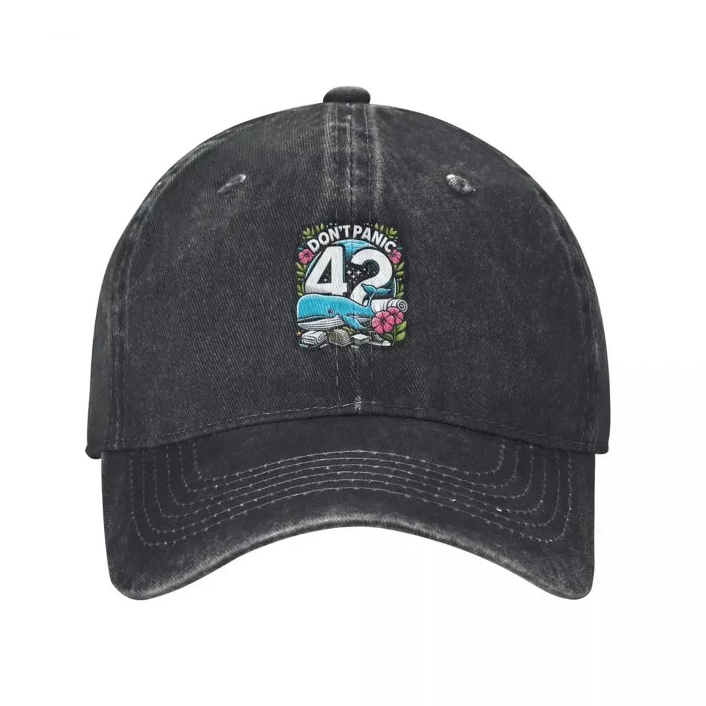 New Dont Panic the whale and the petunia dont forget your towel Baseball Cap Ball Cap Womens Hats Unisexs