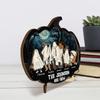 Halloween Personalized Two-Tier Wooden Plaque with Stand - Family Custom Decor Gift for