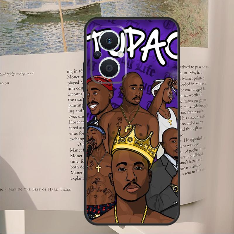 Rapper T-Tupac Shakur Cover For OPPO Reno 7 8 Lite 11F 12F 13F 14F 10 11 12 13 14 Pro OPPO Find X6 X8 X9 Pro Case