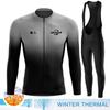 Men Winter Fleece Thermal Jacket MTB Bicycle Clothing Long Sleeve Cycling Jerseys Set Ciclismo Outdoor Warm Cothes Pants