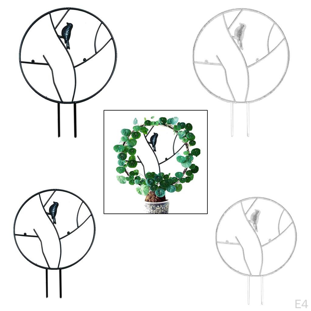 Garden Metal Trellis, Round Trellis for DIY Potted Climbing Support, Flower Rose Vines Ivy