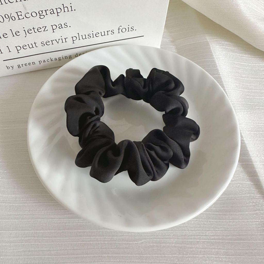 Eleganter japanischer & koreanischer plissierter Satin-Haarring: Vielseitiges Temperament Französischer Pferdeschwanz Elastisch