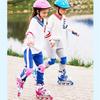 Verstellbares Kinder-Inline-Skates-Set mit PVC-Blinkrollen, Helm und Schutzausrüstung