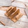 Compact Bamboos Cutting Board Storage Rack With Cutter Slot Kitchen Tool Organizers For Organized And Neat Kitchen Space