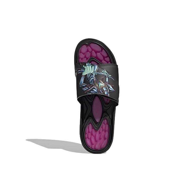 Yu-Gi-Oh! x adidas Reptossage Slide Dark Magician Unisex-Sneaker Schwarz Core-Black Pulse-Lila HQ4274