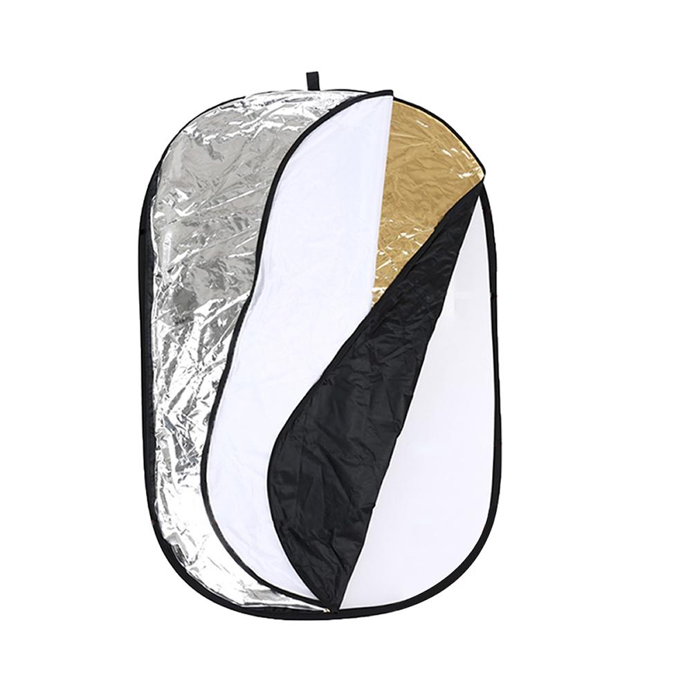 Neuer tragbarer 60x90cm ovaler Reflektor für Innen- und Außenaufnahmen faltbar Fotostudio Foto faltbarer Lichtreflektor